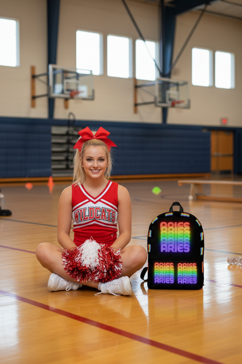 Aries Rainbow-Black Backpack