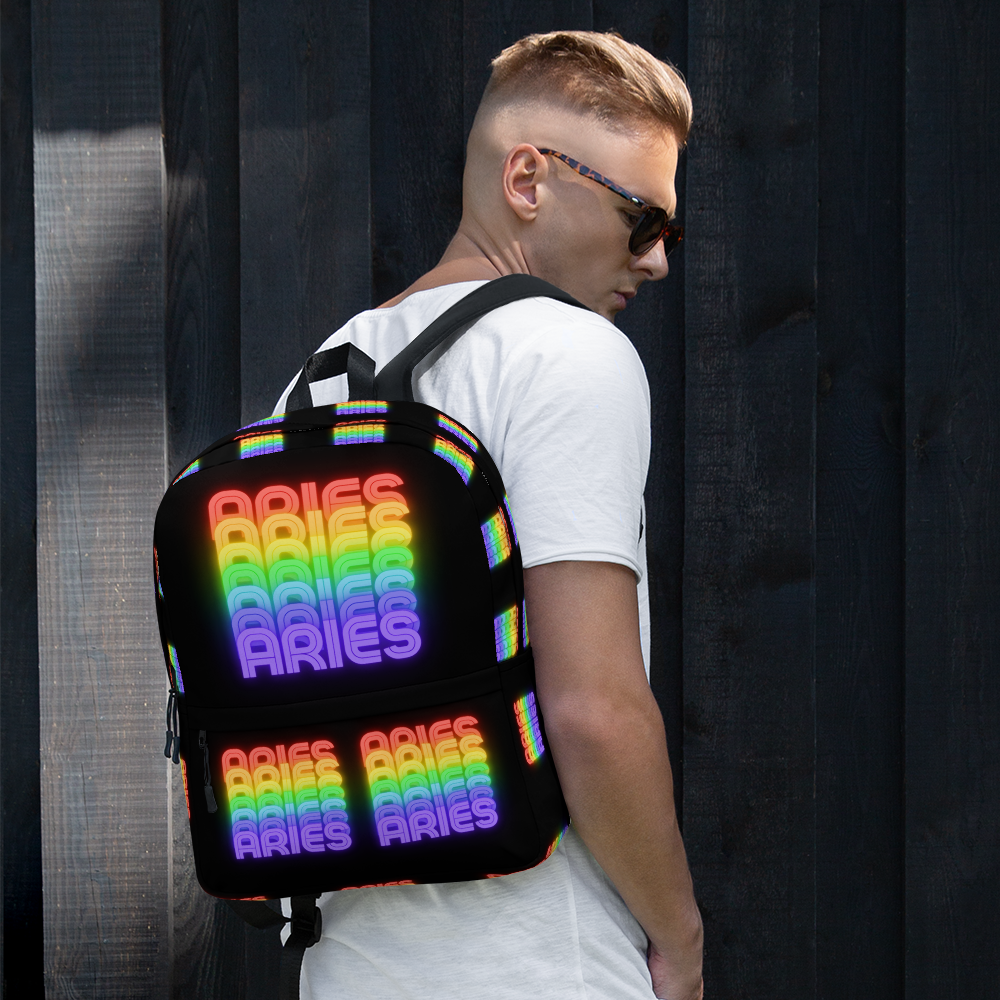 Aries_Rainbow_-_Black_Backpack-Man_Wearing_View