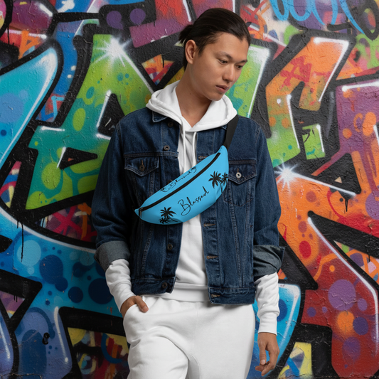Blessed Deep Sky-Blue Fanny Pack