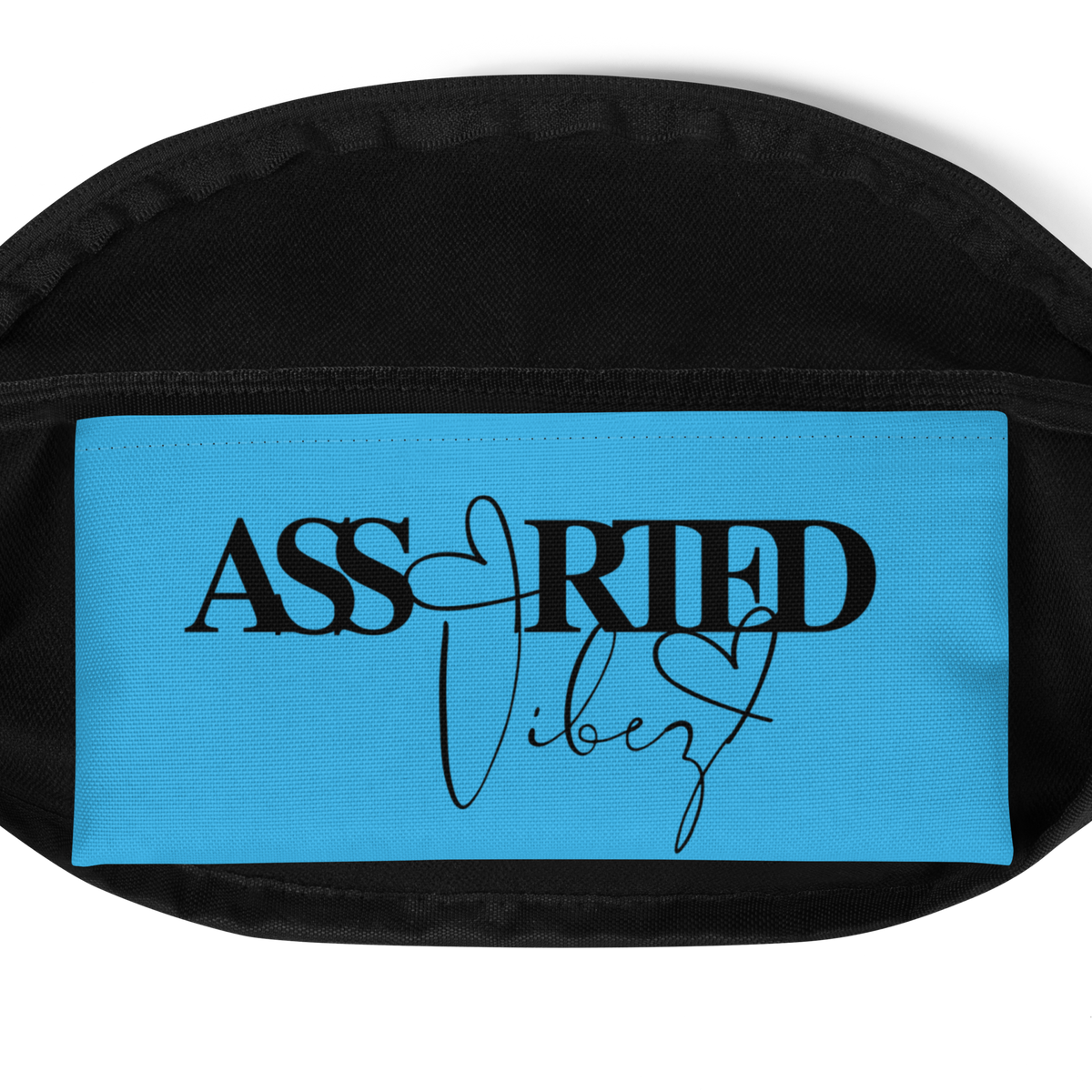 Blessed Deep Sky-Blue Fanny Pack (Pocket View)