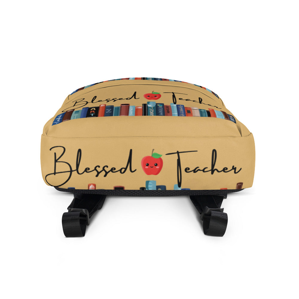 Blessed Teacher Fawn Backpack (Bottom View)