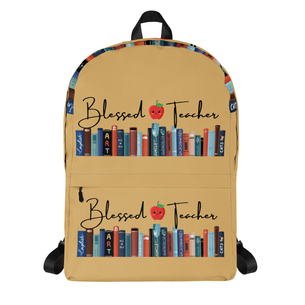 Blessed Teacher Fawn Backpack (Front View)