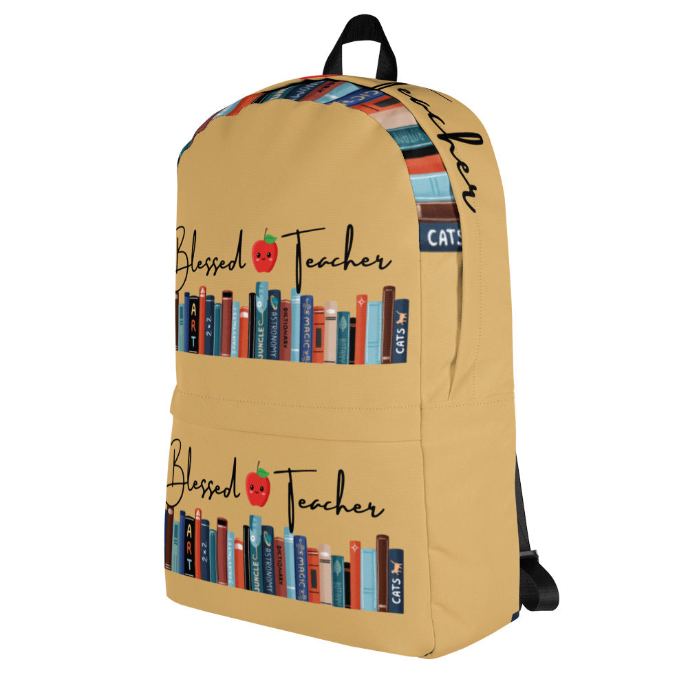 Blessed Teacher Fawn Backpack (Left View)