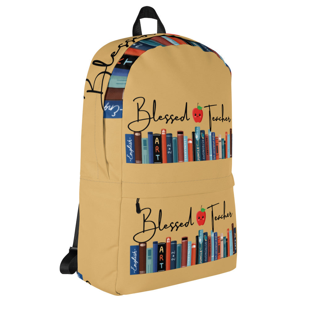 Blessed Teacher Fawn Backpack (Right View)