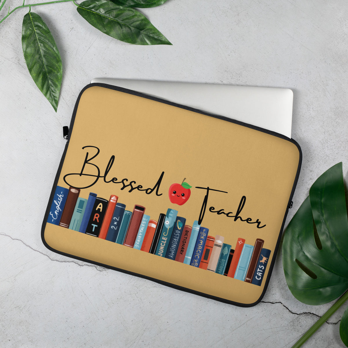 Blessed Teacher Fawn Laptop Sleeve - 15"