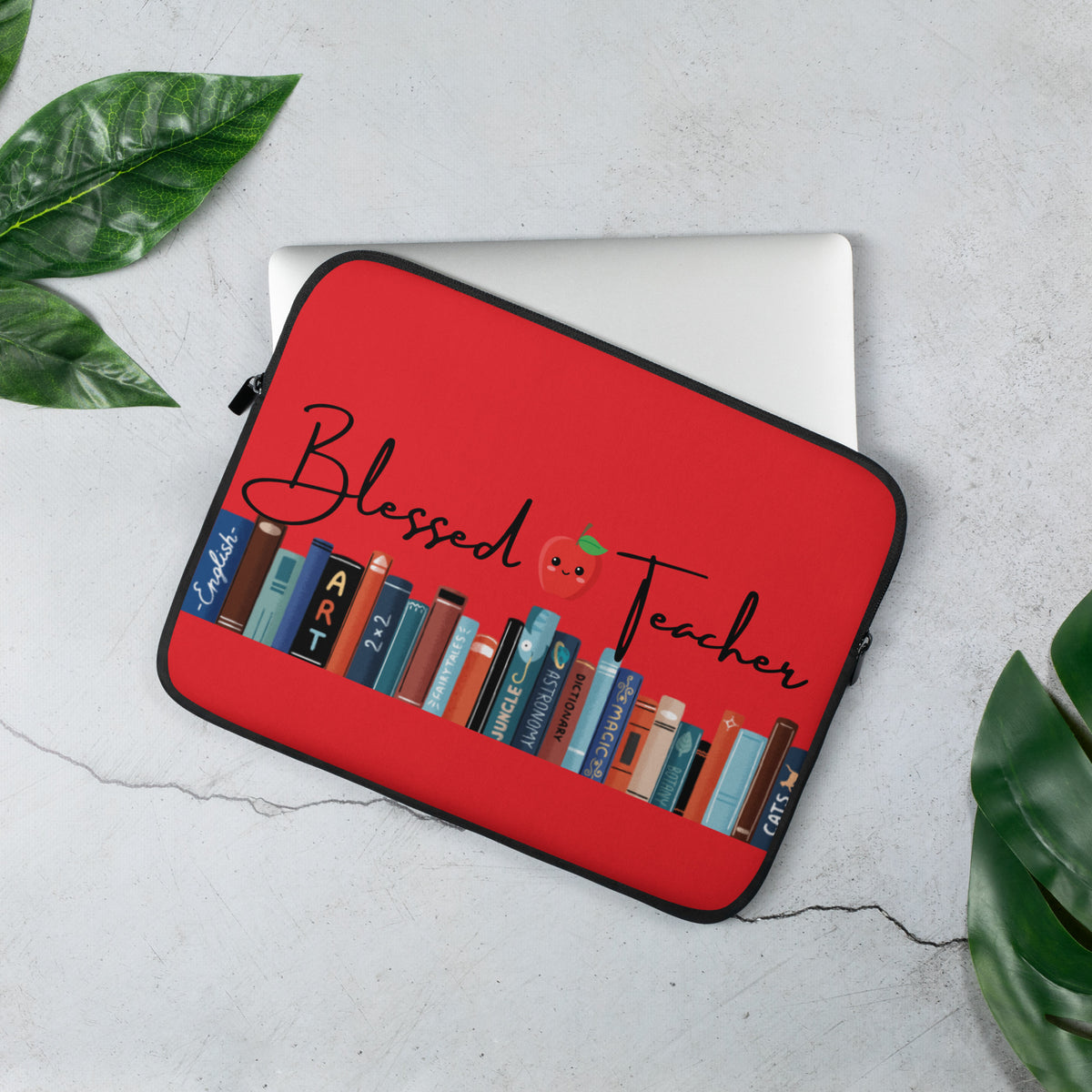 Blessed Teacher Red Laptop Sleeve - 13"