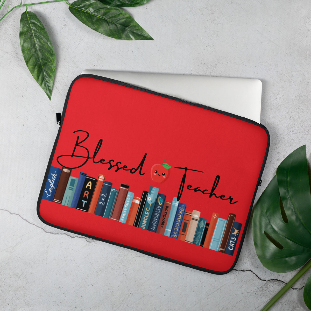 Blessed Teacher Red Laptop Sleeve - 15"