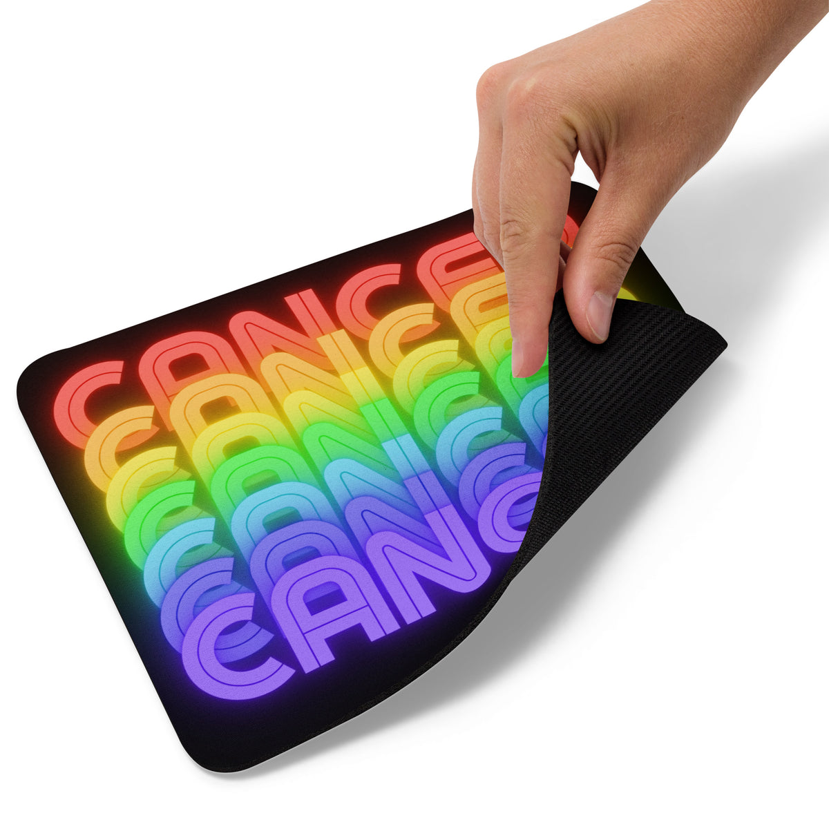 Cancer Rainbow - Black Mouse Pad