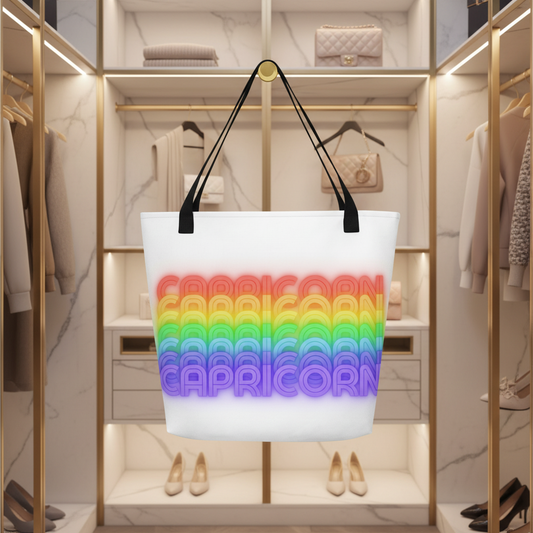 Capricorn_Rainbow_-_White_Large_Tote_Bag_Back_View