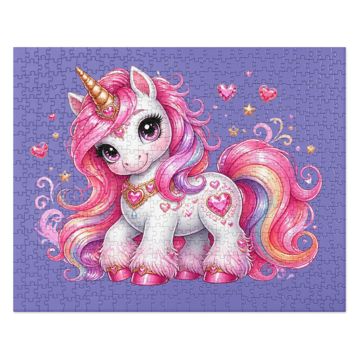 Dreamy Unicorn Selago Purple Jigsaw Puzzle - 520 Pieces