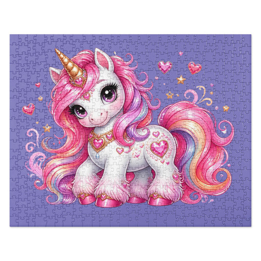 Dreamy Unicorn Selago Purple Jigsaw Puzzle - 520 Pieces