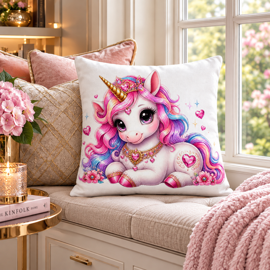Dreamy Unicorn White Premium Decor Pillow 22 x 22