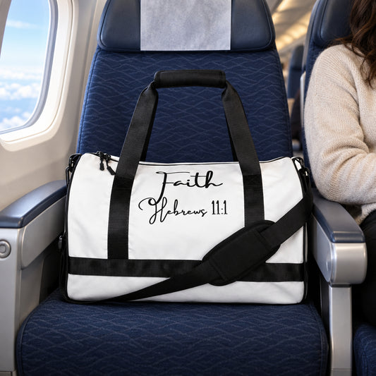 Faith - Hebrews 11:1 White Gym Bag