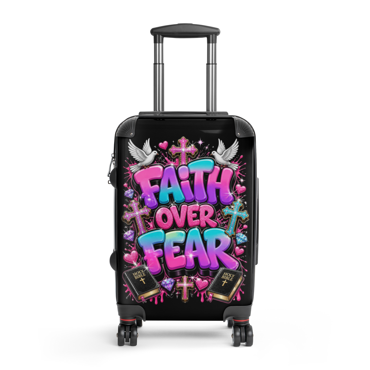 Faith Over Fear suitcase-black-small
