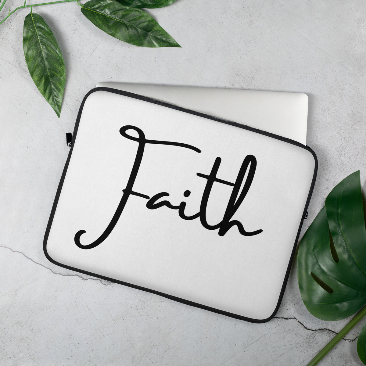 Faith White Laptop Sleeve - 15"