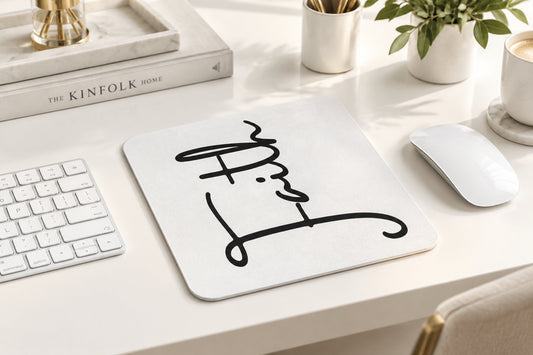 Faith White Mouse Pad (Mouse & Keyboard Not Included)