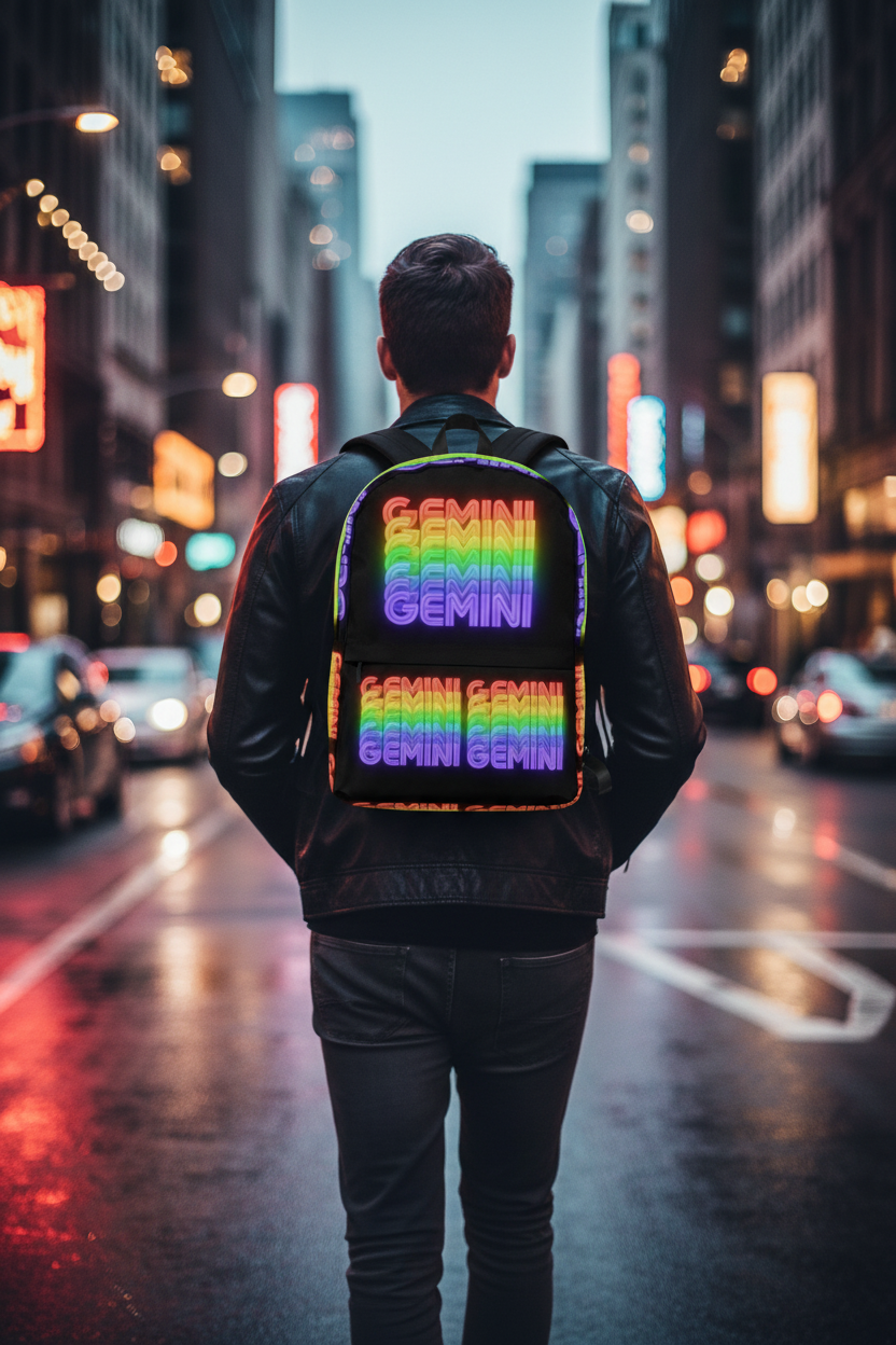 Gemini_Rainbow_-_Black_Backpack