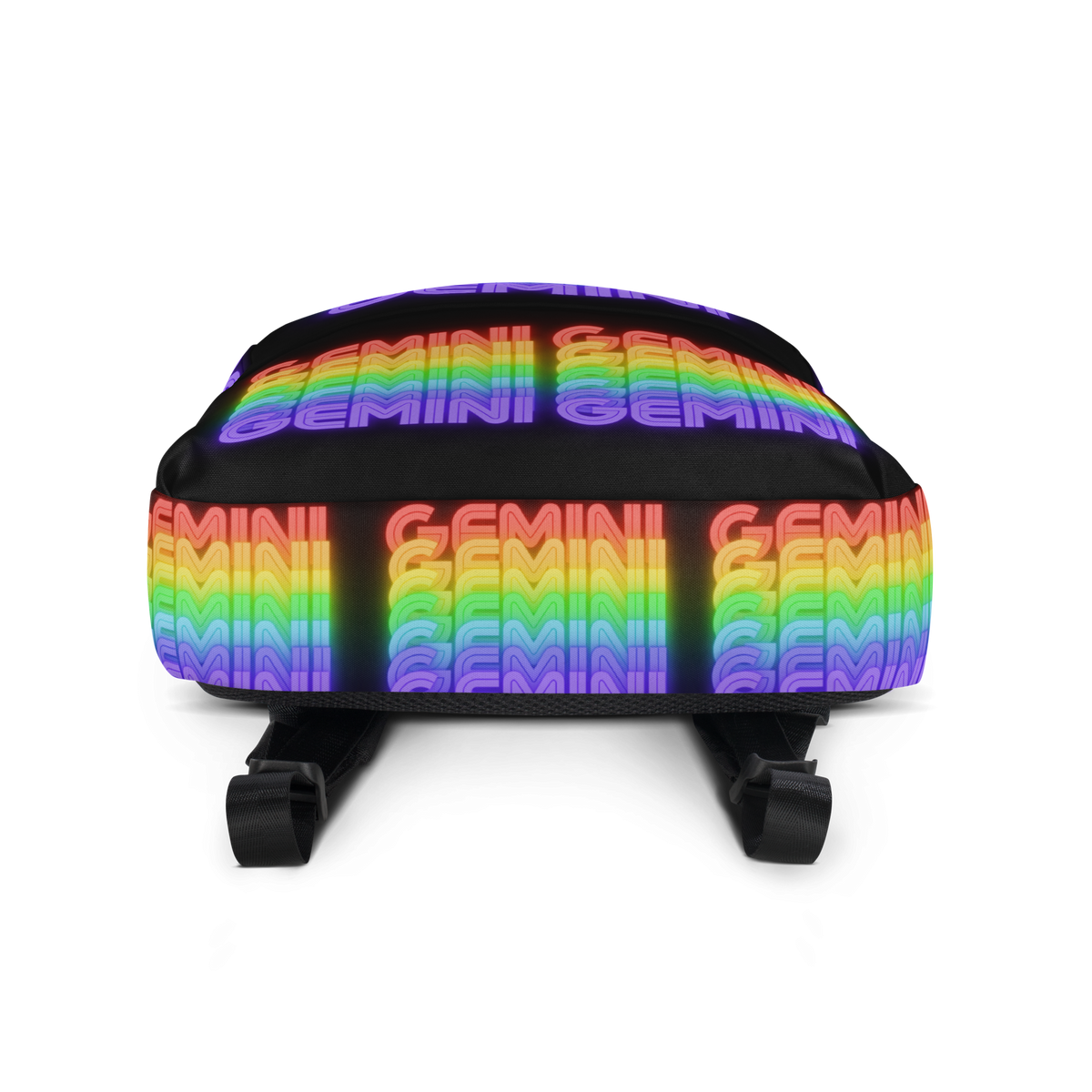 Gemini_Rainbow_-_Black_Backpack_Bottom_View