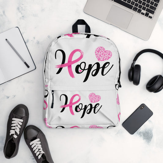 Hope Cancer Awareness White Backpack