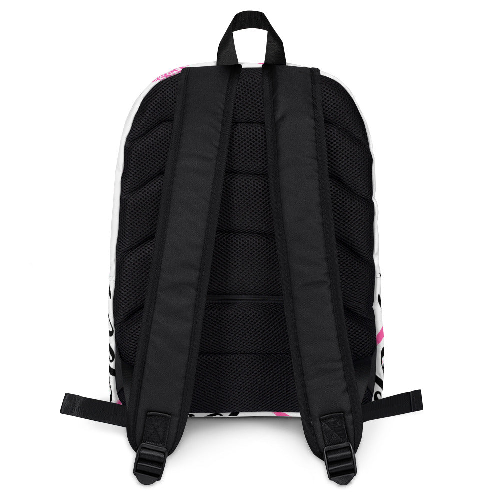 Hope Cancer Awareness White Backpack (Back View)
