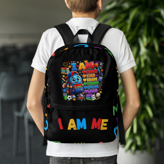 I_Am_Me_Backpack_Black_Backpack_Youth_Male_Wearing_View