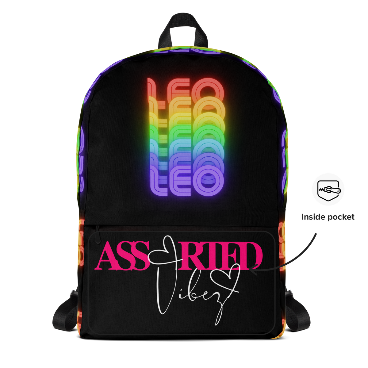 LeoRainbow-BlackBackpack_AnotherInsidePocketView