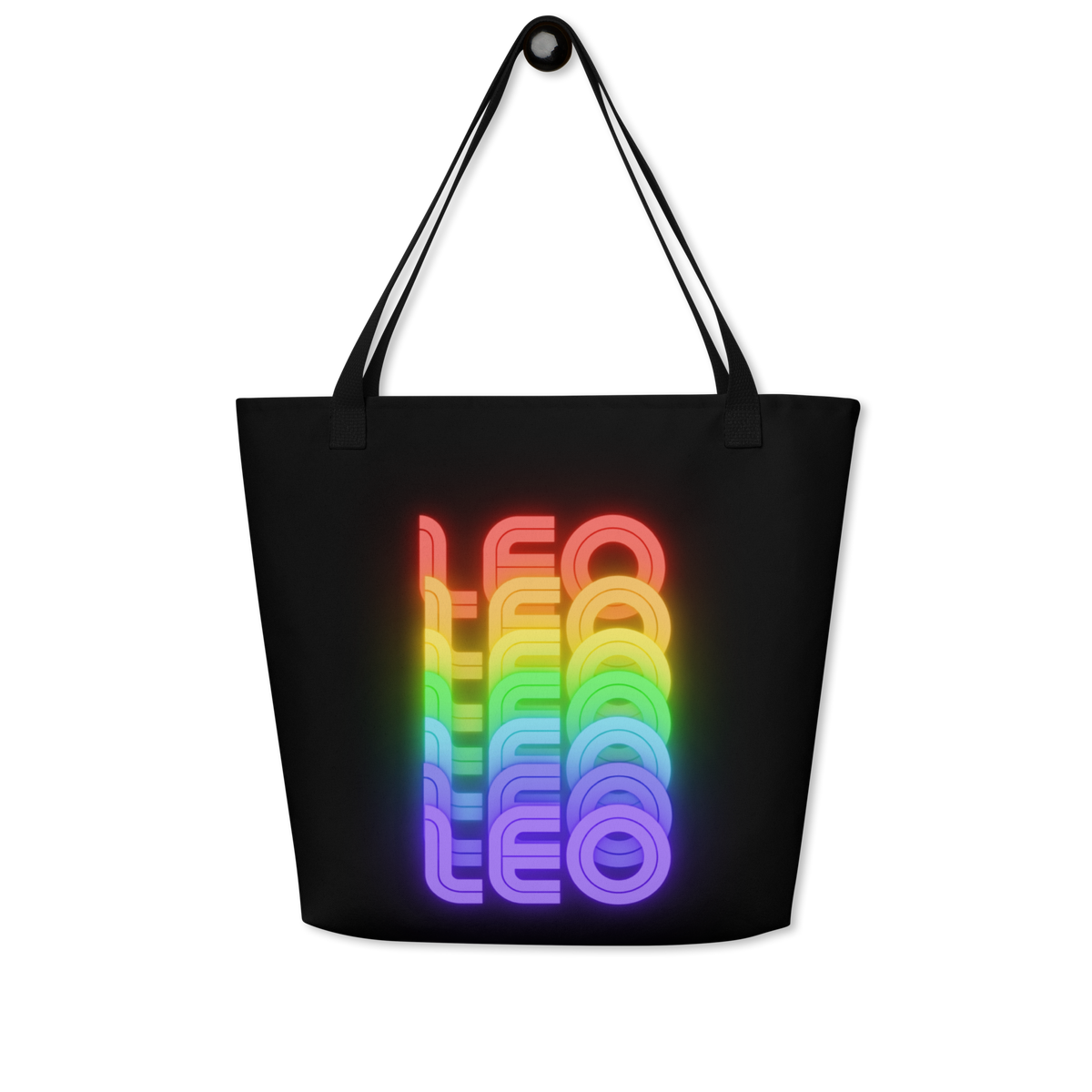 LeoRainbow-BlackLargeTote_BackView