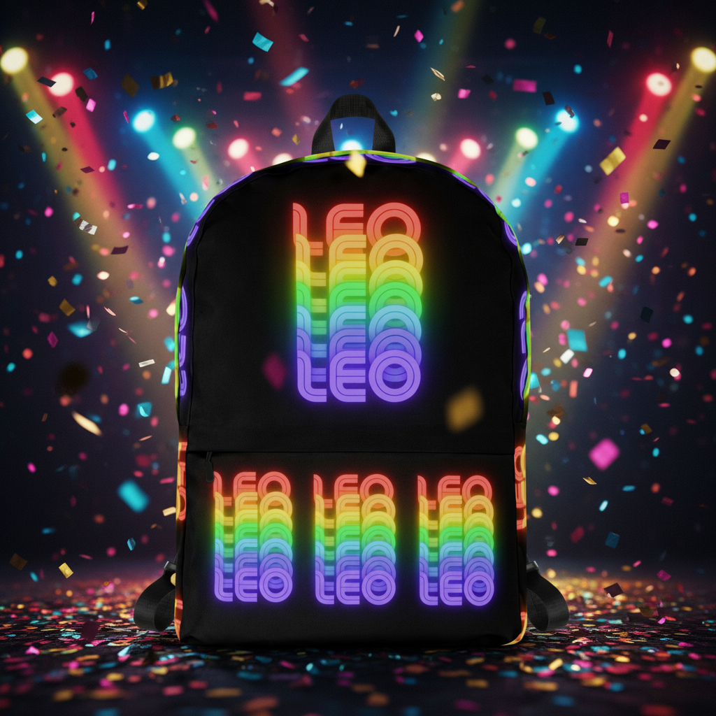 Leo_Rainbow_-_Black_Backpack
