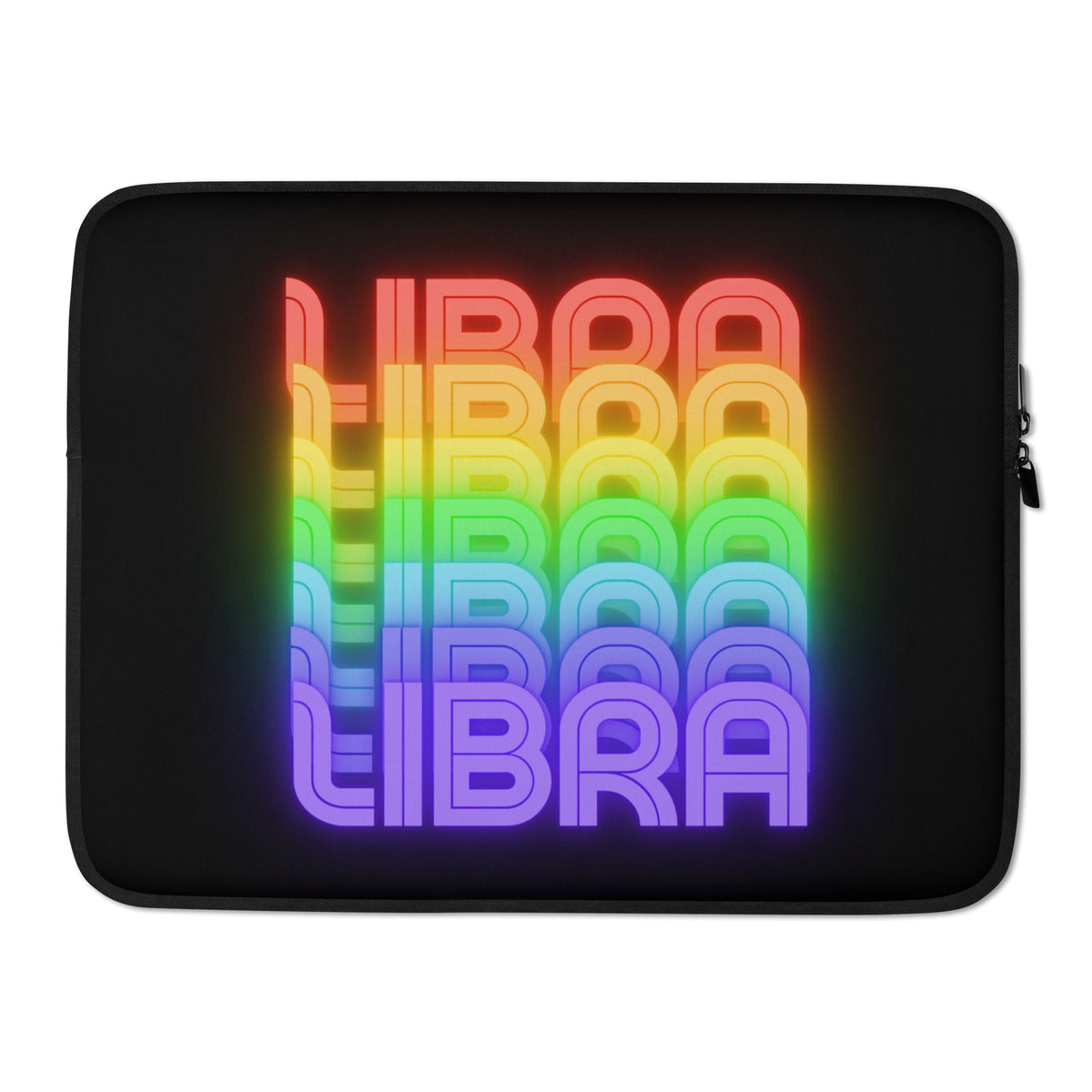 Libra Rainbow - Black Laptop Sleeve 15"