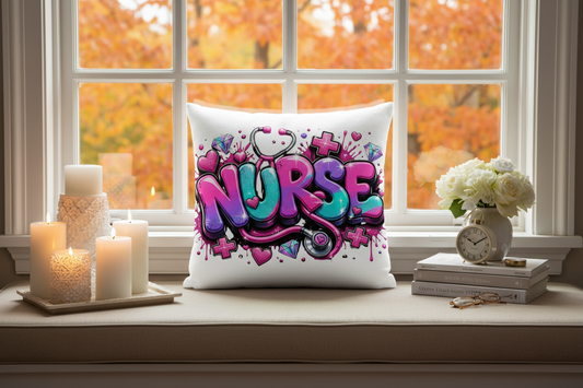 Nurse Unicorn Color - White Decor Premium Pillow