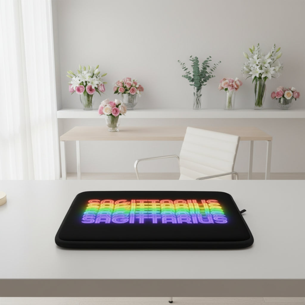 Sagittarius Rainbow - Black Laptop Sleeve 13"