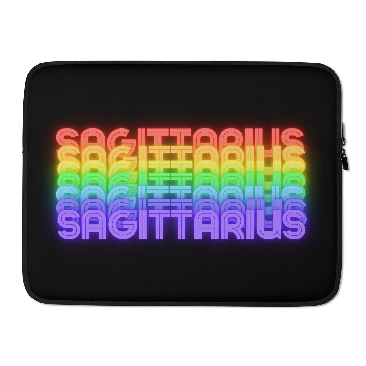 Sagittarius Rainbow - Black Laptop Sleeve 15"