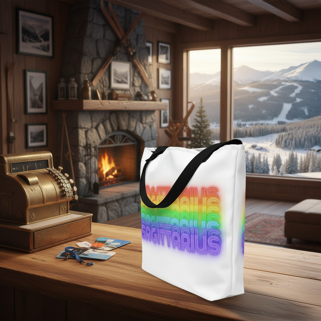 Sagittarius_Rainbow_-_White_Large_Tote_Bag_with_Pocket_Side_View