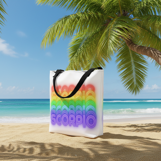 Scorpio_Rainbow_-_White_Large_Tote_Bag_with_Pocket_Side_View