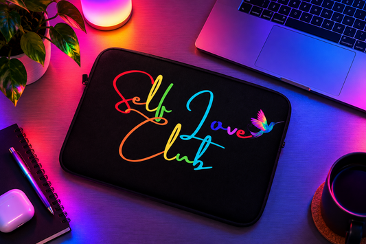 Self Love Club Rainbow - Black Laptop Sleeve - 15"