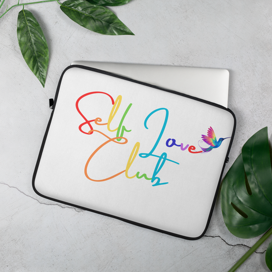 Self Love Club Rainbow - White Laptop Sleeve - 15"