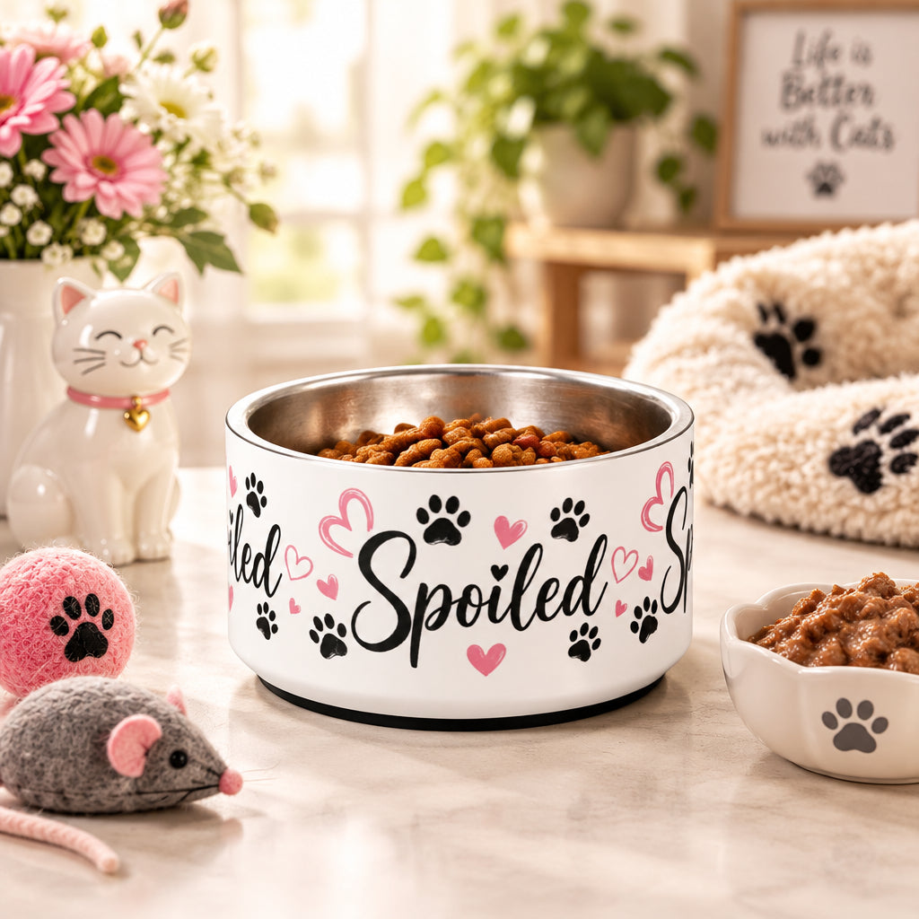 Spoiled Pet Bowl 18-oz - Cat Decor