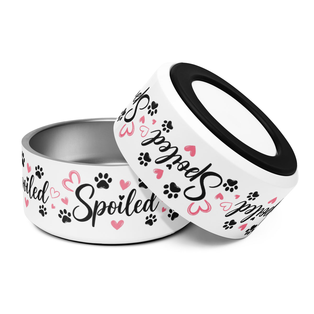 Spoiled Pet Bowl 32-oz - Front & Bottom View