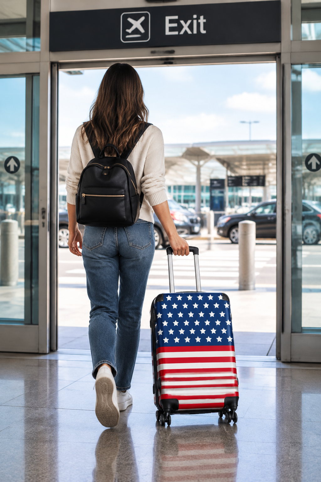 USA Flag suitcase--large-front