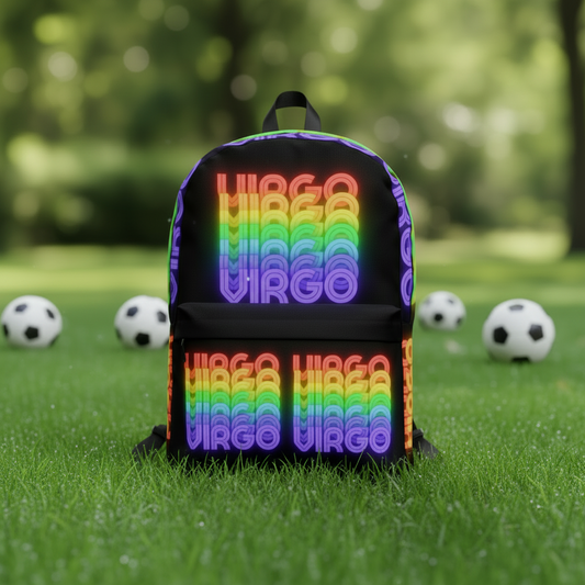 Virgo Rainbow - Black Backpack 