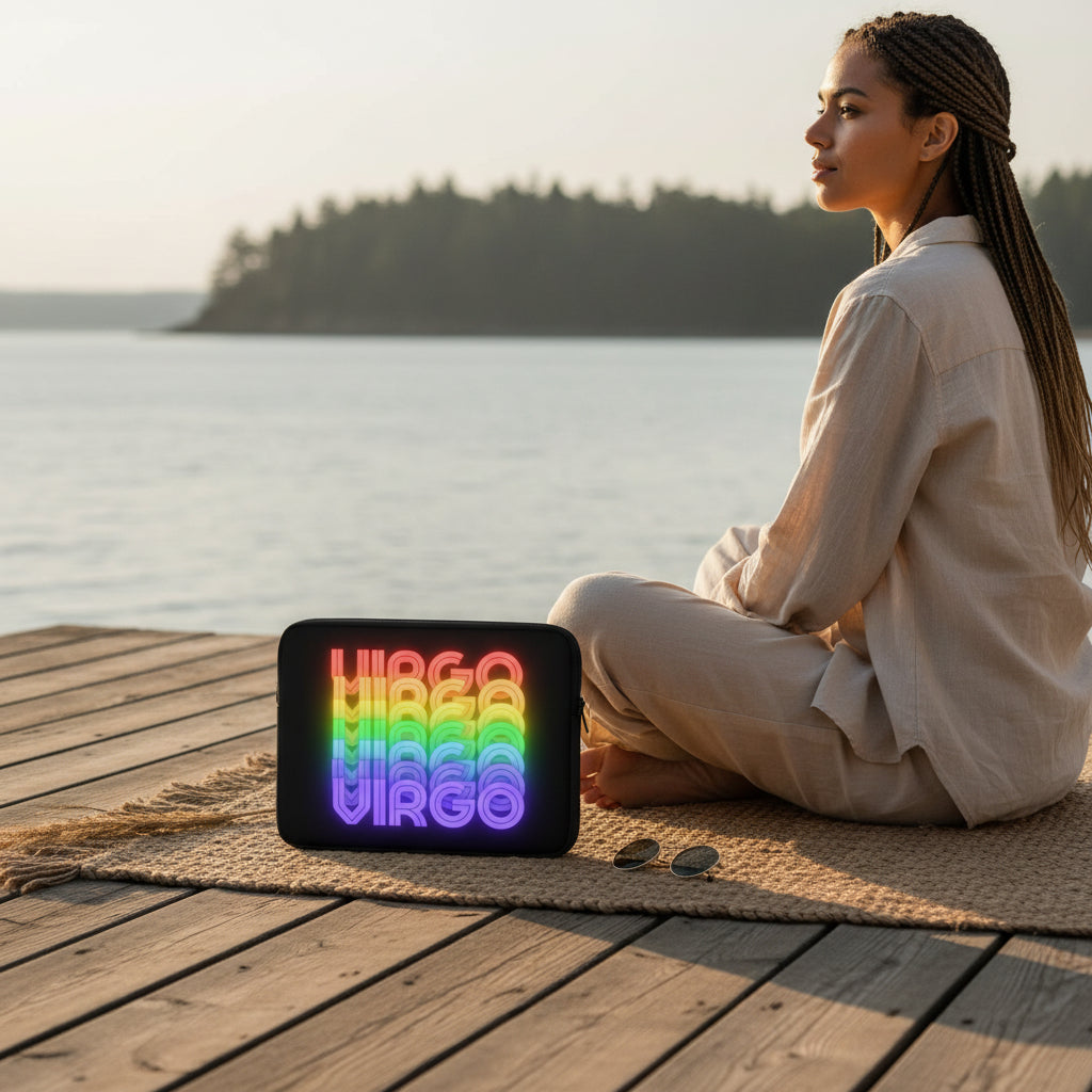 Virgo Rainbow - Black Laptop Sleeve 13"