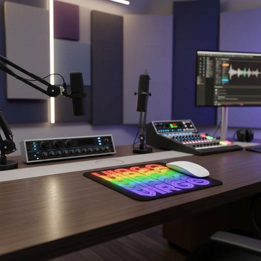 Virgo Rainbow - Black Mouse Pad (Mouse Not Included)