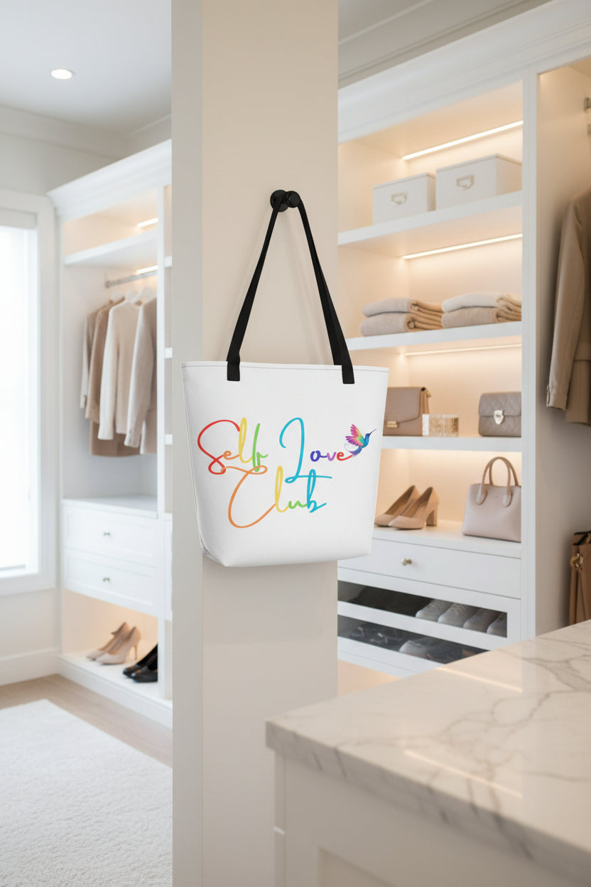 Self Love Club Rainbow - White Tote Bag